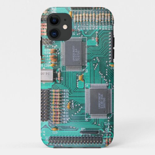 Motherboard printed circuit board photo iPhone 11 case