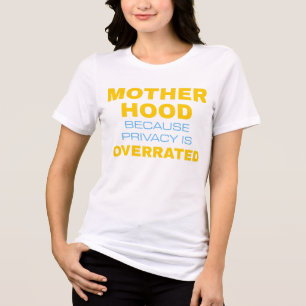 Motherhood Because Privacy Is Overrated Tri-Blend Shirt