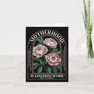 Motherhood Is Kingdom Work Mothers Day Mom Jesus C Card