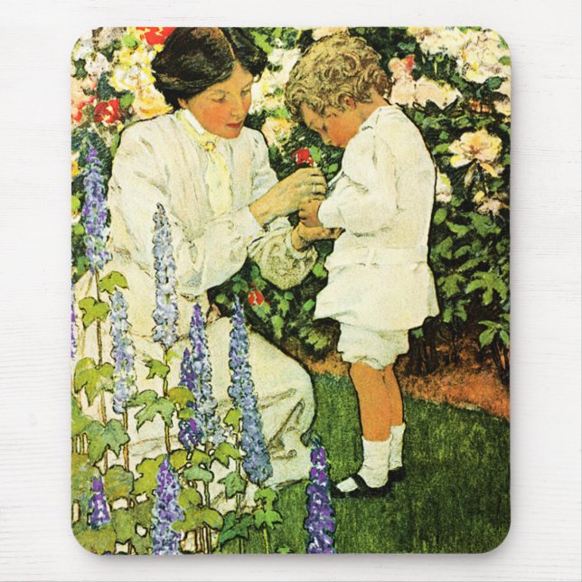 Motherhood. Mother's Day Vintage Art Gift Mouse Pad (Front)