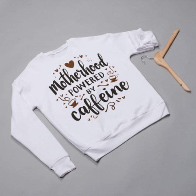Motherhood Powered by Caffeine Funny Mom Shirt  (Creator Uploaded)