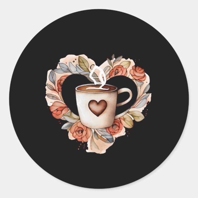 Motherhood Powered By Love Fueled By Coffee Classic Round Sticker (Front)