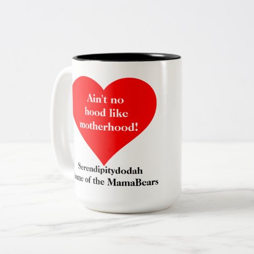 Motherhood Red Heart Mug