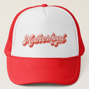 Motherhood Retro Funny Mom Mommy Mother's Day Trucker Hat