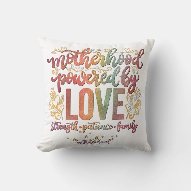 Motherhood Throw Pillow (Front)