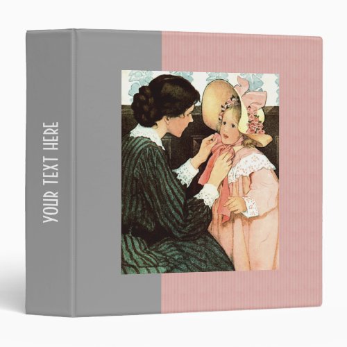 Motherhood Vintage Mother and Daughter 3 Ring Binder