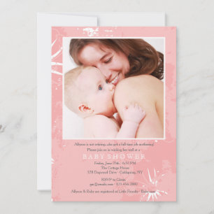 Mothering Retirement Baby Shower Photo Invitation