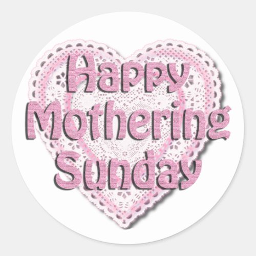 Mothering Sunday Classic Round Sticker