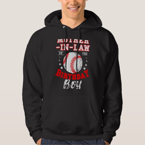 MotherInLaw Of The Birthday Boy Baseball Theme Bda Hoodie