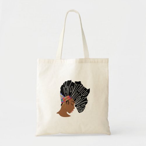 motherland kente headwrap tote bag