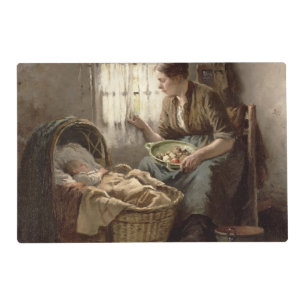 Motherly Affection (oil on canvas) Placemat
