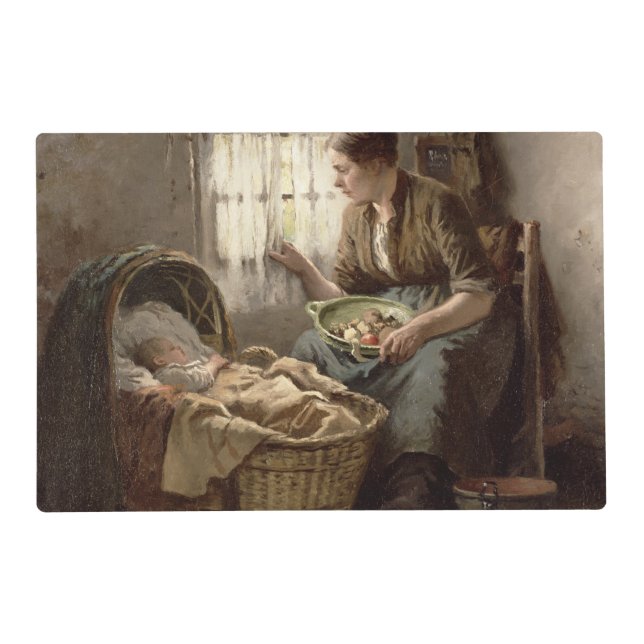 Motherly Affection (oil on canvas) Placemat (Front)