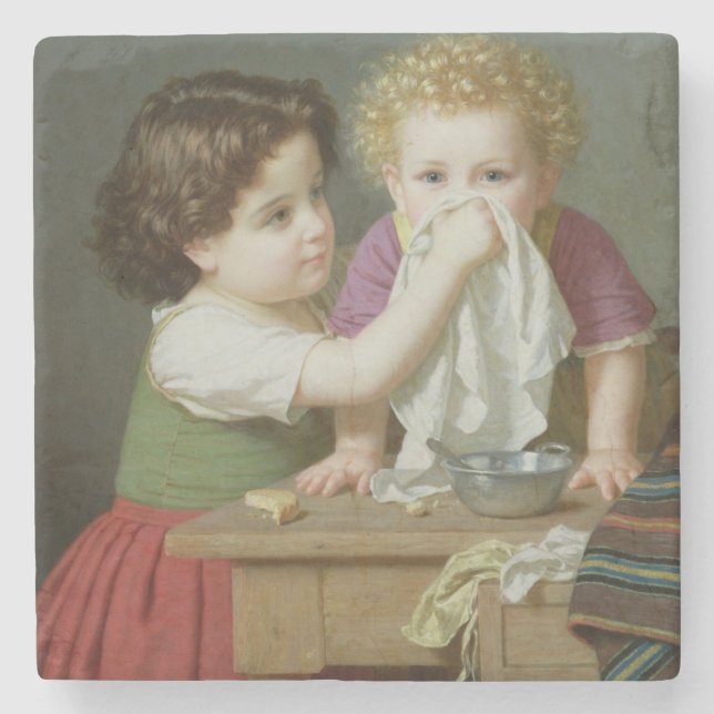 Motherly Instinct, 1872 Stone Coaster (Front)