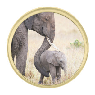 Motherly love gold finish lapel pin