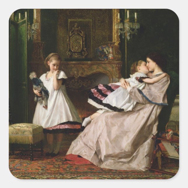 Motherly Love Square Sticker (Front)