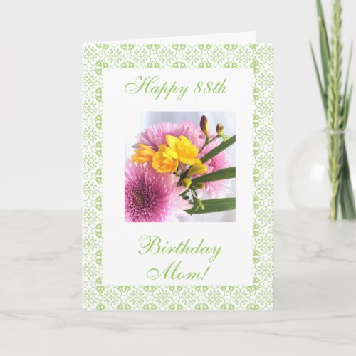 Mothers 88th age b_day rose card