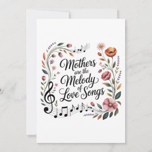 Mothers Are The Melody Of Love Songs Invitation
