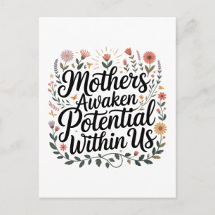 Mothers Awaken Potential Within Us Invitation Postcard