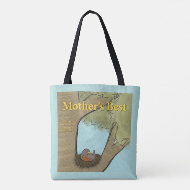 Mother's Best Book TOTE Quote Wings know how Bag (Back)
