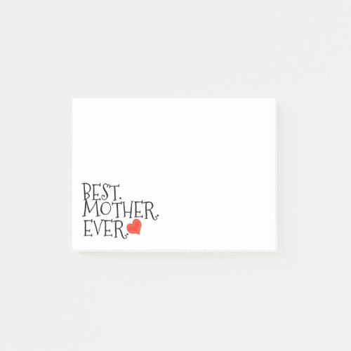 Mothers best ever red heart bff small post_it notes