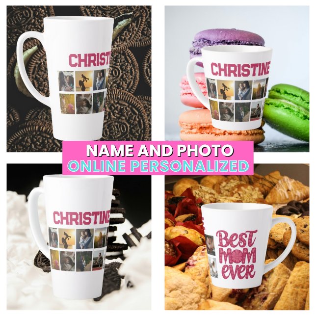 Mother's Best Mom Ever Photo Collage Latte Mug (Mother's Best Mom Ever Photo Collage Latte Mug
)