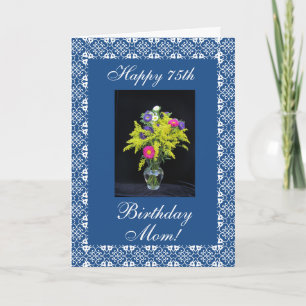 Mother's birthday flower vase card