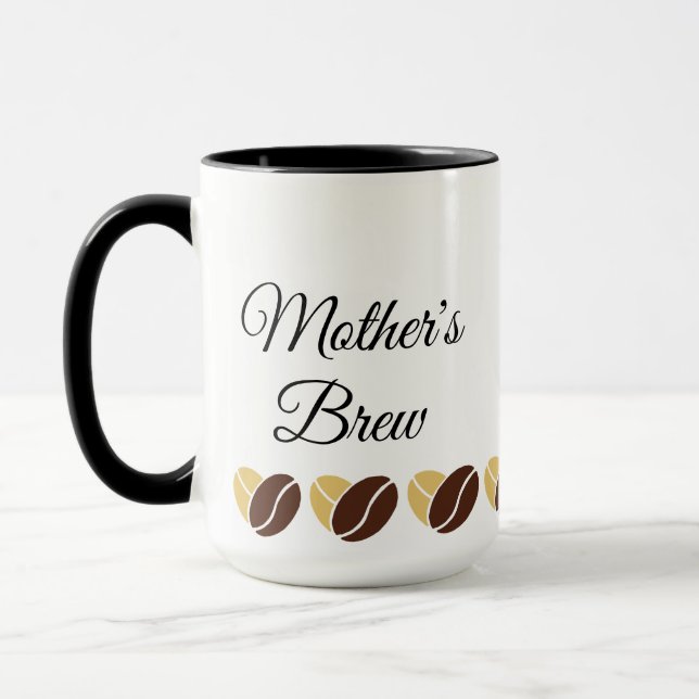 Mother's Brew Mug-Dad's Coffee Mug-editable Mug (Left)