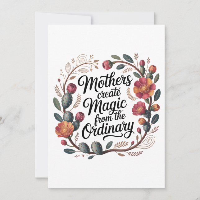 Mothers Create Magic From The Ordinary Invitation (Front)