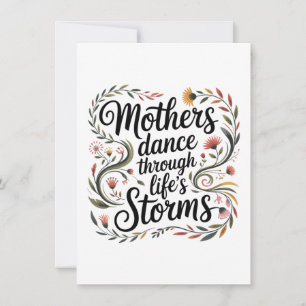 Mothers Dance Through Life's Storms Note Card