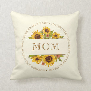Mothers Daughter Quote Throw Pillow