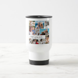 Mother's Day 11 Photo Collage Best Mom Ever    Travel Mug