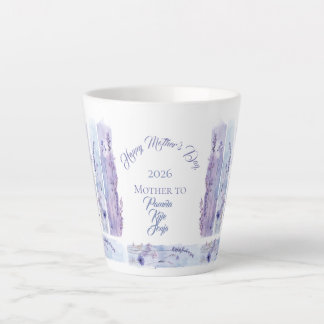 Mother's Day 2026 Brush Strokes Wildflowers  Latte Mug