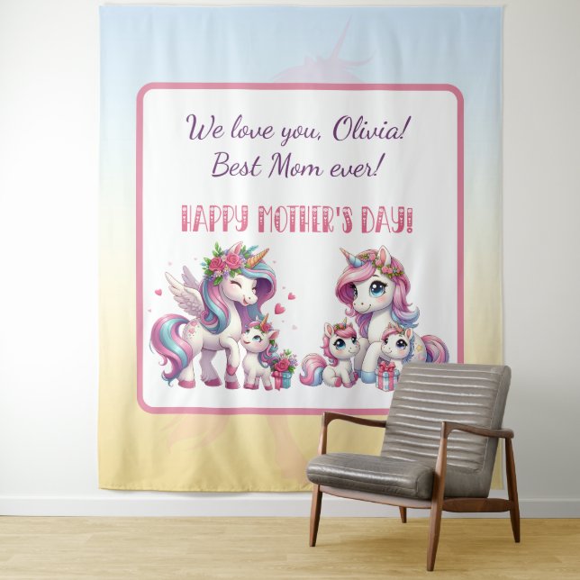 Mother's Day 2nd Unicorn-Themed Tapestry (In Situ)