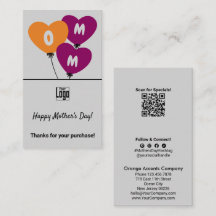 Mother's Day  3 Balloons Thanks for Your Purchase