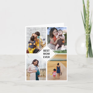 Mother's day 4 photo collage card