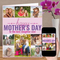 Mothers Day 8 Photo Collage Personalized Pink