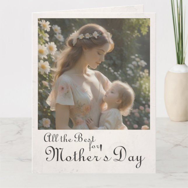 Mother's Day – A Tender Garden Embrace Card (Front)