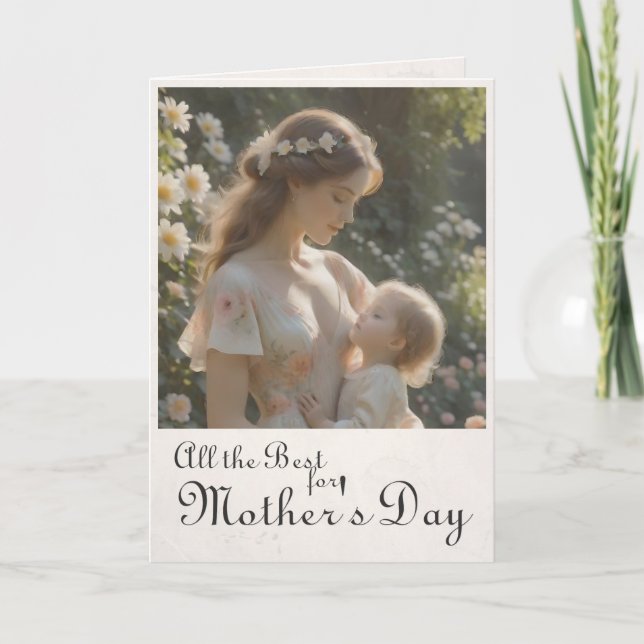 Mother's Day – A Tender Garden Embrace Card (Front)