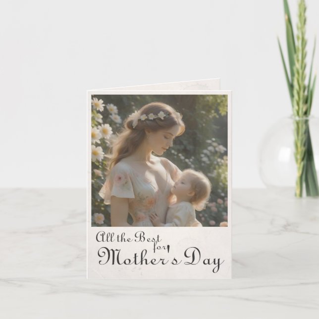 Mother's Day – A Tender Garden Embrace Card (Front)
