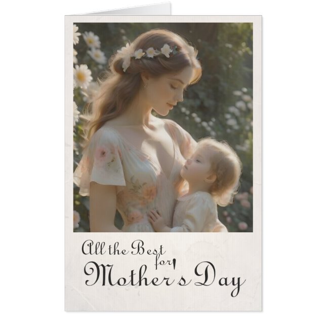 Mother's Day – A Tender Garden Embrace Card (Front)