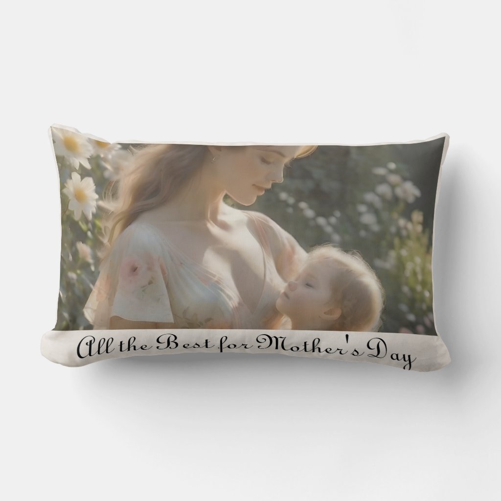 Mother's Day – A Tender Garden Embrace Lumbar Pillow