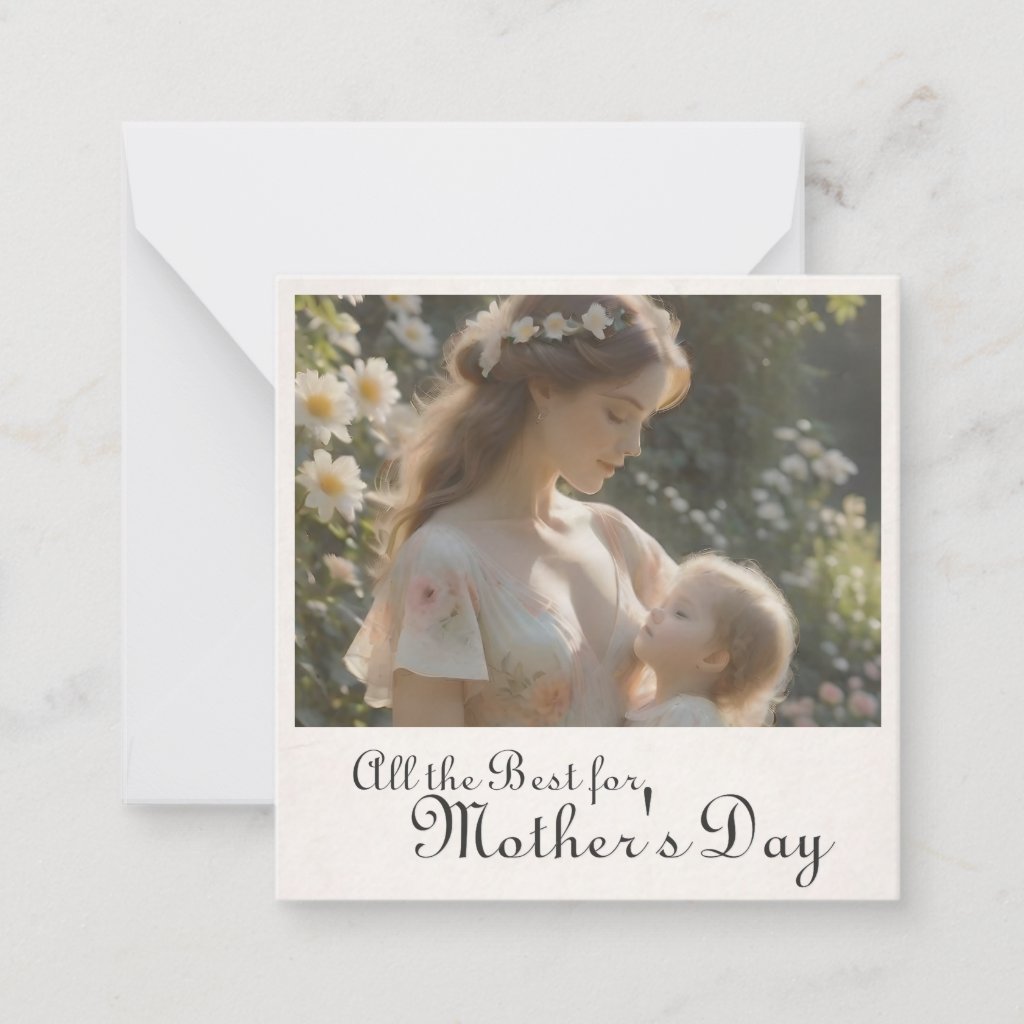 Mother's Day – A Tender Garden Embrace Note Card