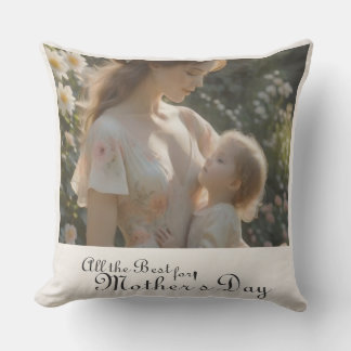 Mother's Day – A Tender Garden Embrace Throw Pillow