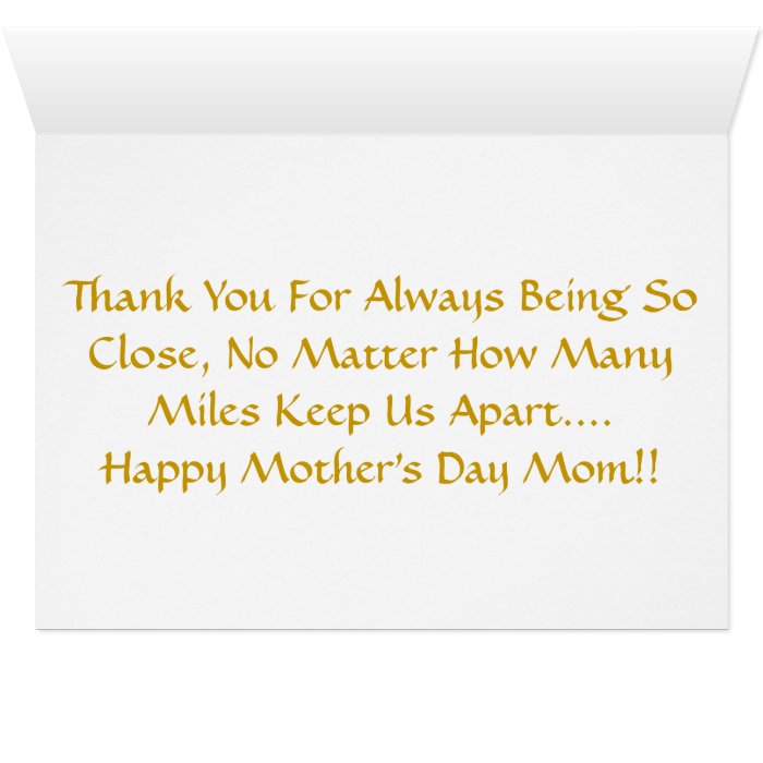 Mother's Day Across The Miles Card