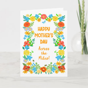 Mothers Day Across the Miles Pretty Floral Border Card