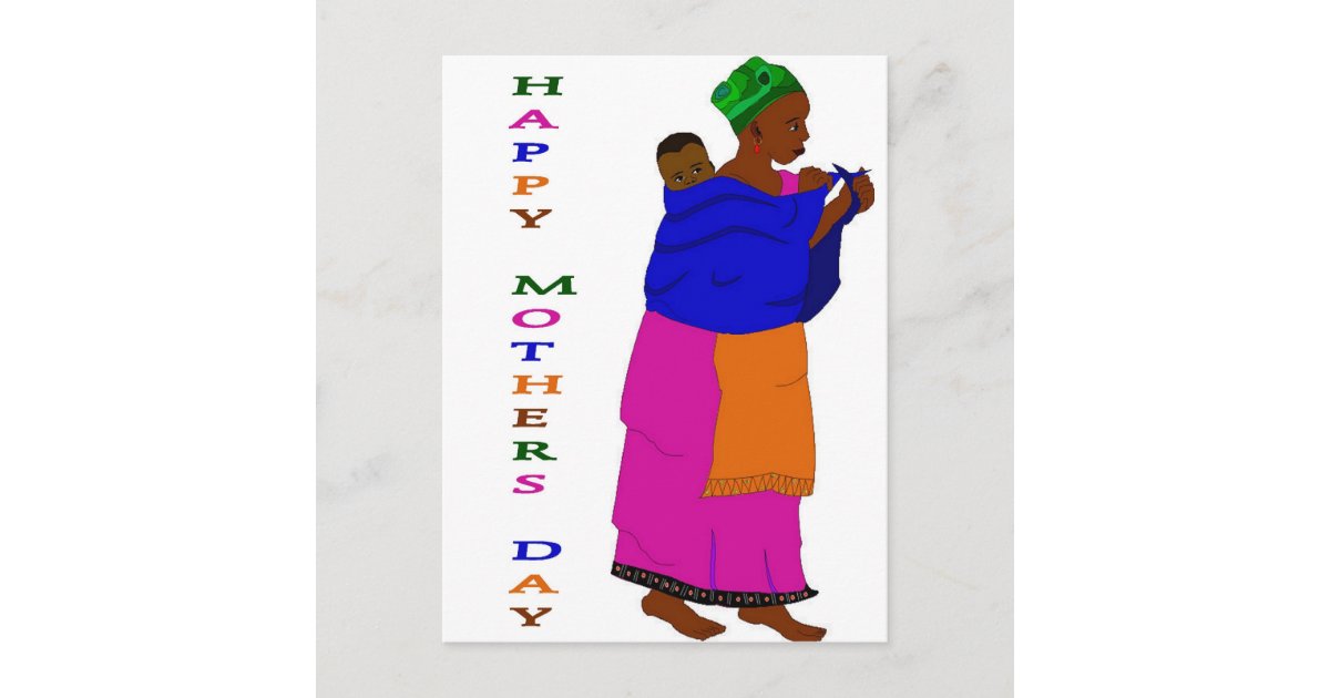 Mother's Day African Postcard Zazzle