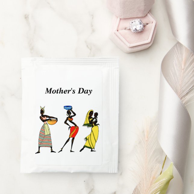 Mother's Day African Print Tea Bag Drink Mix (Wedding)
