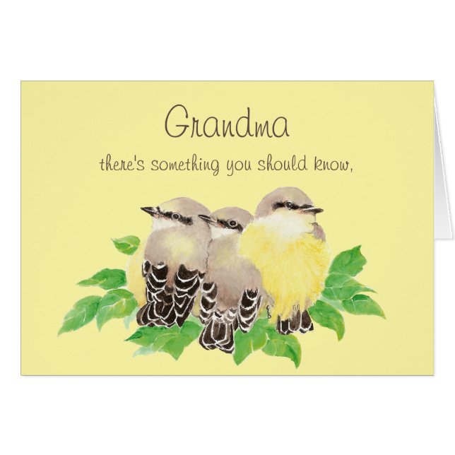 Mother's Day Always thankful to You Grandma Bird (Front Horizontal)