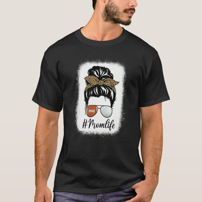 Mother's Day American Football And Golf Mom Life M T-Shirt (Front)