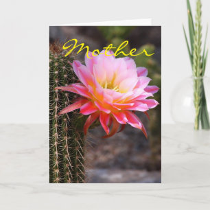 Mother's Day and Pink Cactus Card